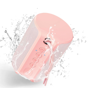 VILINICE Bluetooth Speaker, IPX7 Waterproof Outdoor Speaker, Pink