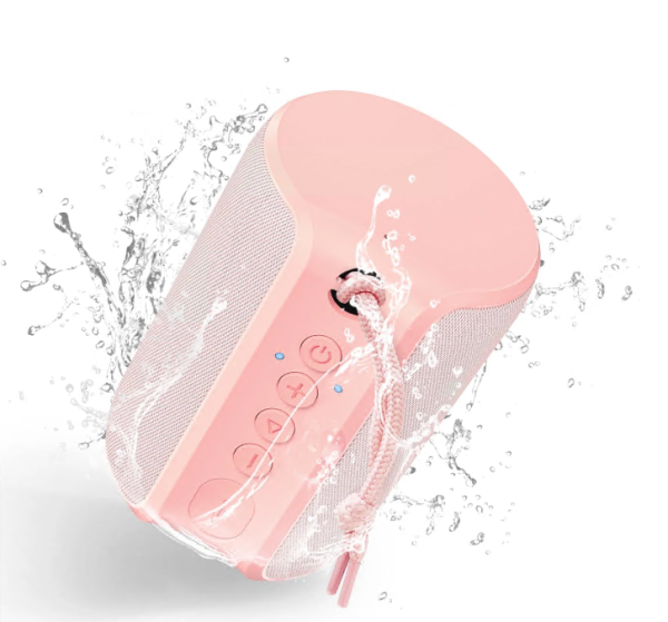 VILINICE Bluetooth Speaker, IPX7 Waterproof Outdoor Speaker, Pink