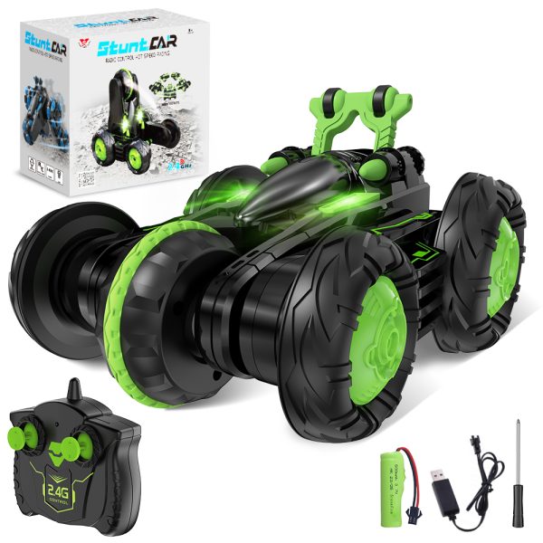 VILINICE Remote Control Car, 4WD Off-Road Stunt RC Car with 360° Flips, 2.4GHz Rechargeable Electric Toy, Toy Car for Boys Ages 3+, 6 MPH
