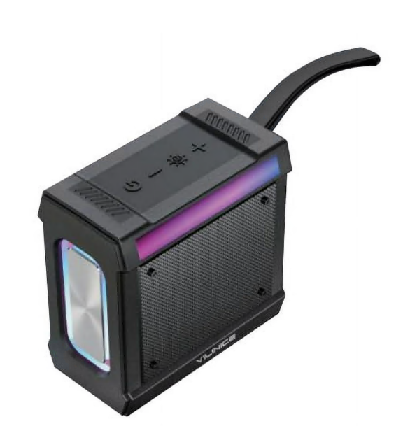 VILINICE Bluetooth Speaker Portable, IP66 Waterproof Wireless Speaker 3D Sound, 10 Colorful Modes, TF Card Support