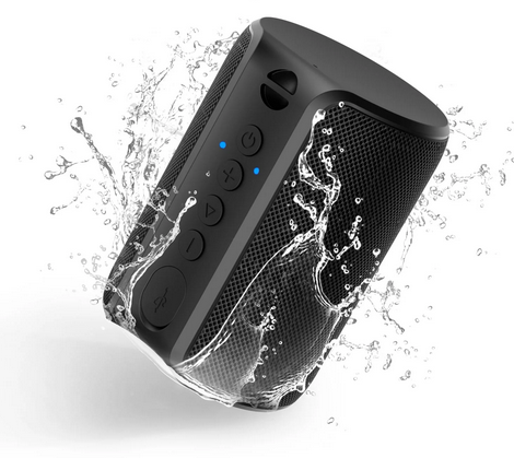 VILINICE Bluetooth Speaker Portable, IPX7 Waterproof Wireless Outdoor Speaker, TWS Pairing, 12H Playtime, SD05-Black