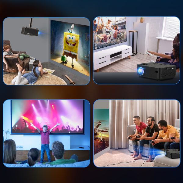 VILINICE Mini WiFi Projector, HD 1080P and 240" LCD Display, with Bluetooth for Home Cinema & Outdoor Movie