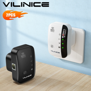 VILINICE WIFI Extender，2PCS with Ethernet Port, 3000sq. ft, 25+ Devices Support Signal Booster, WIFI Booster, Internet Repeater for 2.4G WIFI, 300Mbps