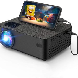 VILINICE Mini WiFi Projector, HD 1080P and 240" LCD Display, with Bluetooth for Home Cinema & Outdoor Movie