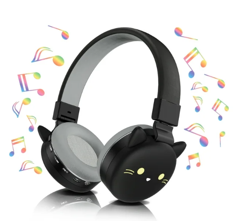 VILINICE Kids Headphones with Microphone, Bluetooth Wireless Cat Ear Headset, School, Phone, Tablet, Laptop