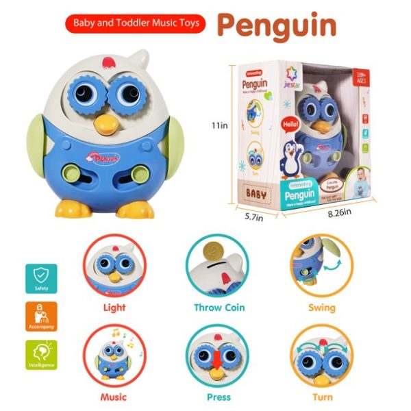 Upgrade Penguin Toys, Baby Singing and DancingToys, Toddler Interactive Penguin Early Educational Learning Toy Birthday Gift for 1 2 3 +Year Old Boys Girls