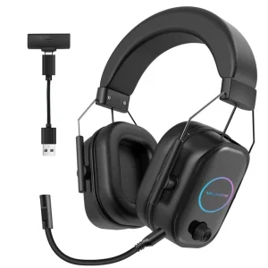 VILINICE Wireless Gaming Headset for PS4, PS5, Xbox, PC, Nintendo, Switch, 2.4GHz Bluetooth Noise Cancelling RGB Gaming Headphones with Microphone