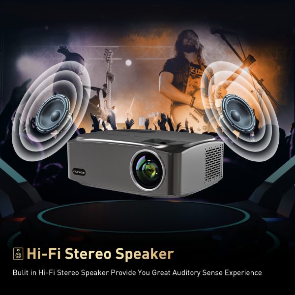 VILINICE Native 1080P Projector, 2022 Upgraded 7500 Lux Outdoor Movie Projector with 100" Projector Screen, Home Theater Projector Compatible with TV Stick, HDMI, USB, VGA