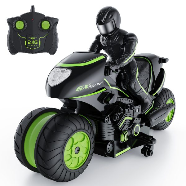 VILINICE Remote Control Car, High Speed Motorcycle Toy 360° Drift Stunt Car Motorbike for Kids Age 4-9, 6 MPH