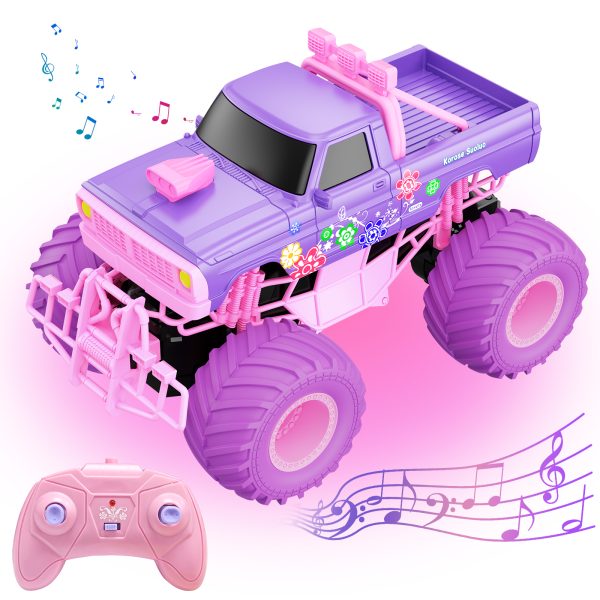 Remote Control Car for Girls, Pink RC Cars All Terrain Off-Road Rc Trucks with Rechargeable Battery