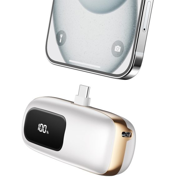 VILINICE Portable Charger Power Bank Type-C,5000mAh Battery Pack Charing Bank, Compatible with Android Samsung,Pixel,iPhone16-15 Series, Golden