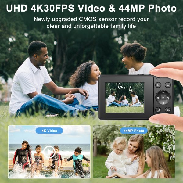 VILINICE 4K Digital Camera,Ultra HD 16x Zoom Video & Photo Camera up to Support 128G SD Card