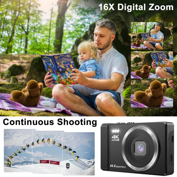 VILINICE 4K Digital Camera,Ultra HD 16x Zoom Video & Photo Camera up to Support 128G SD Card